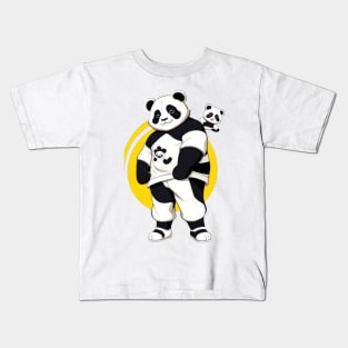 Funny and cute panda Kids T-Shirt